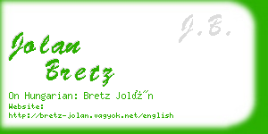 jolan bretz business card
